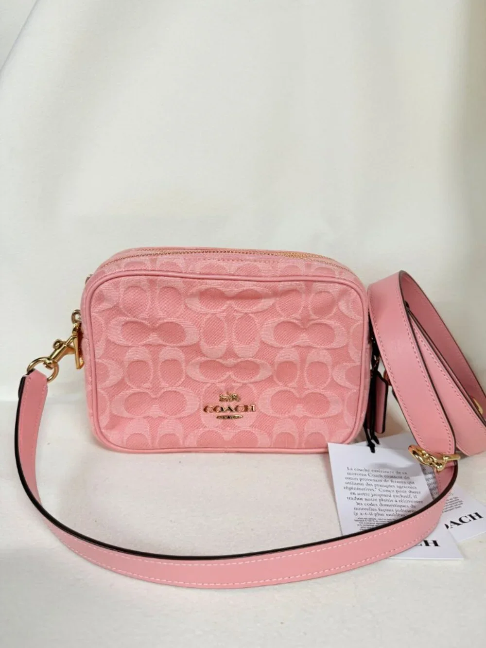 coach Mini Carey Crossbody Bag In Signature Denim cen19
